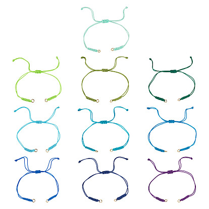 30шт 10 цвета вощеный полиэстеровый шнур плетеный браслет изготовление