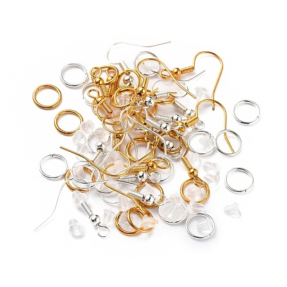 29Pcs 29 Style Circle & Fan & Triangle & Oval Stainless Steel & Polymer Clay Pendant Cutters, Plastic Clay Sculpting Tools, with Plastic Nuts & Bags, Iron Earring Hooks & Jump Rings
