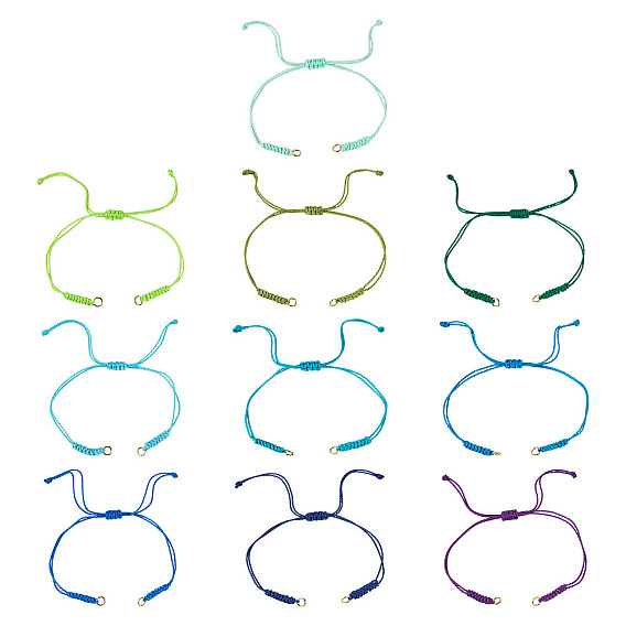 30шт 10 цвета вощеный полиэстеровый шнур плетеный браслет изготовление