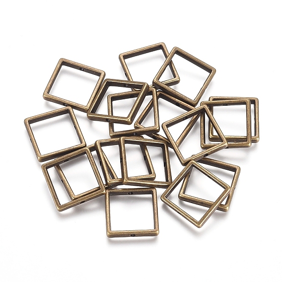 Сплавочные овальные бусины тибетского стиля , без свинца и без кадмия, квадратный