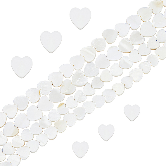 2 нити 2 стили натуральных пресноводных бусин из ракушек, сердце