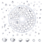 3 Strands 3 Style Frosted Howlite Round Bead Strands
