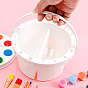 Multifunction Plastic Paint Brush Basins, with Brush Holder and Lid Palette, Painting Brushes Washer, Column