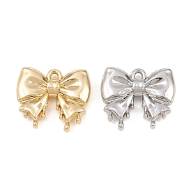 Alloy Pendants, Bowknot Charms, Rack Plating, Cadmium Free & Lead Free