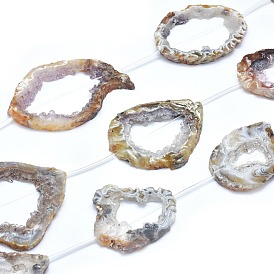 Natural Agate Beads Strands, Nuggets