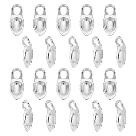 20шт. латунные плоские накладные скобы с клеевым соединением, лист