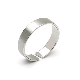 Stainless Steel Open Cuff Ring, Plain Band Ring