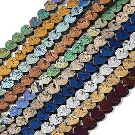 Гальванические бусины из натуральной лавы, сердце