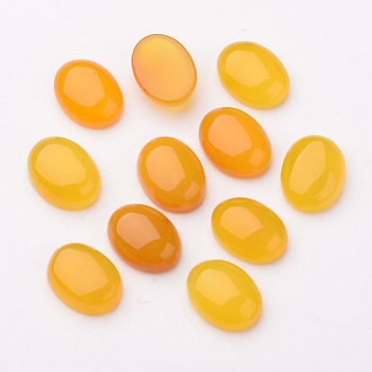 Класс естественный желтый агат овальные кабошоны, окрашенные