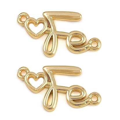 Латунное сердце с подвесками-соединителями fe faith, долговечный, без кадмия и без свинца, стойки покрытие