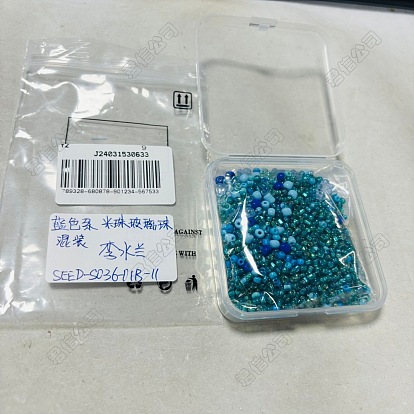 Baking Paint Glass Round Seed Beads with Glass Bead