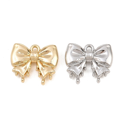 Alloy Pendants, Bowknot Charms, Rack Plating, Cadmium Free & Lead Free