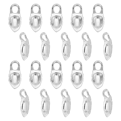 20шт. латунные плоские накладные скобы с клеевым соединением, лист