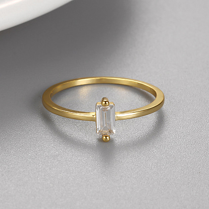 925 кольцо из стерлингового серебра с фианитом и покрытием 18k золотом для женщин