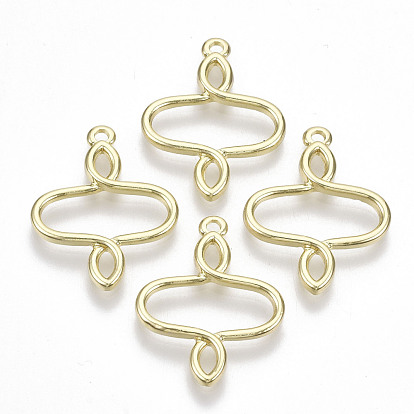 Crémaillère pendentifs en alliage placage, sans cadmium et sans plomb, ovale