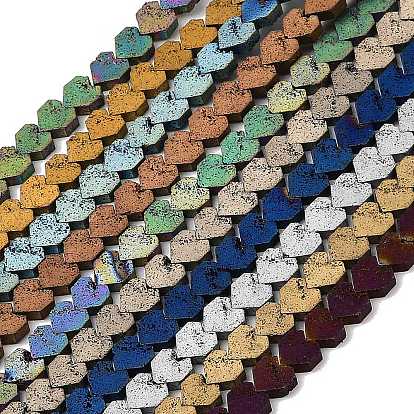 Гальванические бусины из натуральной лавы, сердце