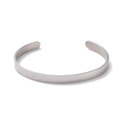 304 Stainless Steel Infinity Heart Open Cuff Bangle, Inspirational Through the Deep Water I am with You Bangle for Men Women