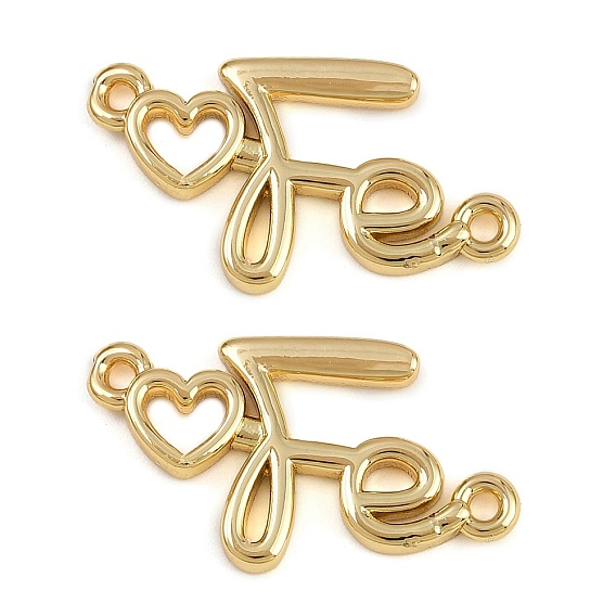 Латунное сердце с подвесками-соединителями fe faith, долговечный, без кадмия и без свинца, стойки покрытие