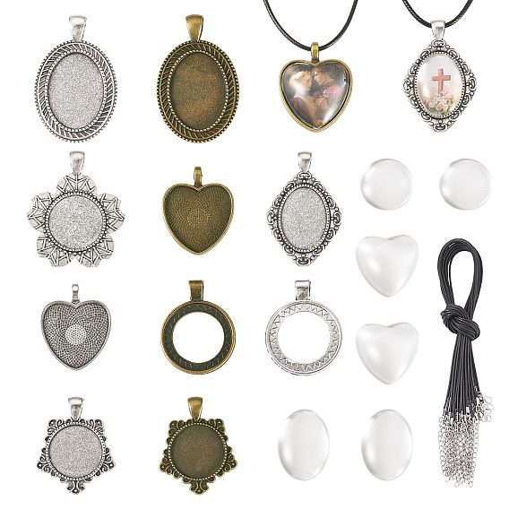 Наборы для самостоятельного изготовления ожерелий с подвесками из сплава, разнообразные