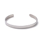 304 Stainless Steel Infinity Heart Open Cuff Bangle, Inspirational Through the Deep Water I am with You Bangle for Men Women