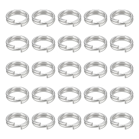 25шт. 925 Разъемные кольца из стерлингового серебра, двойное кольцо-петля