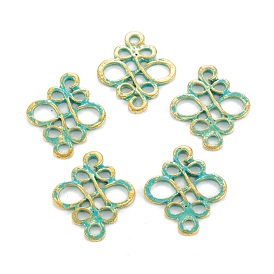 Tibetan Style Alloy Links Connectors, Chinese Knot