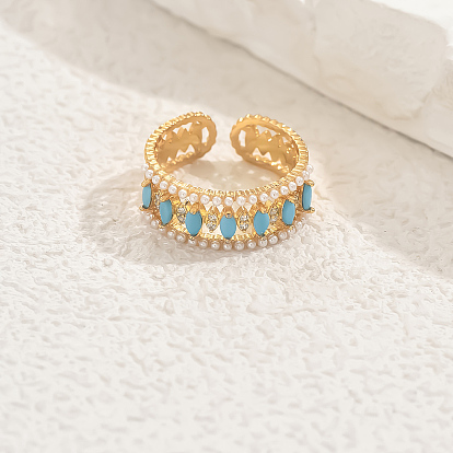 Кольца-манжеты в стиле бохо с микропаве из латуни и кубическими цирконами для женщин