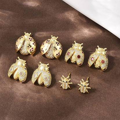 Латунные микро проложить серьги стержня кубического циркония, стойки покрытие, долговечный, без кадмия и без свинца, реальный 18 k позолоченный