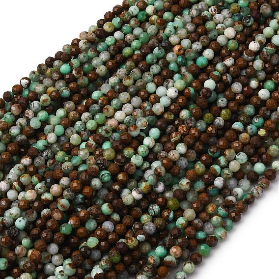 Природные серпантину нитей бисера, круглые, граненые, класс А