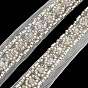 Garnitures de dentelle de fleur de polyester, avec abs perles de perles d'imitation et de verre