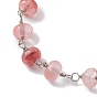 Bracelets à maillons de perles rondelles de pierres précieuses pour femmes