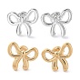 304 из нержавеющей стали серьги, полый бант