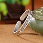 Vintage Zinc Alloy Textured Open Cuff Bangles