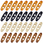 60Pcs 4 Colors 2-Hole Wood Buttons, Olive Shape