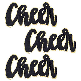 Вышитые нашивки на одежду из шенилловых полотенец, термоклей, слово ура