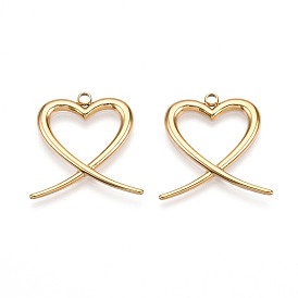 304 подвески из нержавеющей стали, ионное покрытие (ip), сердце прелести