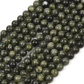 Тайвань природного нефрита бисер нитей, природная энергия камень целебная сила для изготовления ювелирных изделий, круглые