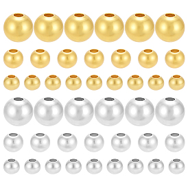 60 шт. 6 стили 925 круглые бусины из стерлингового серебра