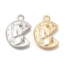 Pendentifs en laiton, portrait de la reine charmes