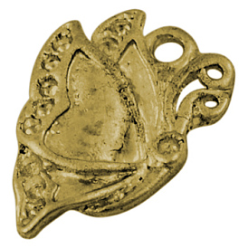 Сплав нахождения подвески, без свинца и без кадмия, бабочка, длиной около 19 мм , шириной 12 мм , толщиной 2.5 мм , отверстие : 1.5 мм