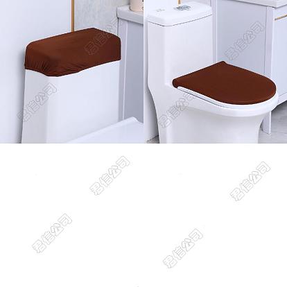 2pcs 2 couleurs housse anti-poussière pour abattant de toilette en polyester, couvercle de réservoir de toilette, housses de meubles