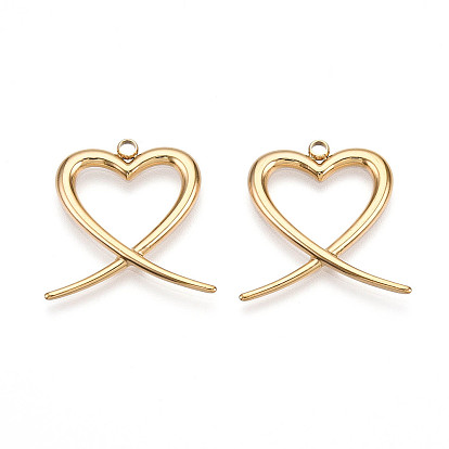 304 подвески из нержавеющей стали, ионное покрытие (ip), сердце прелести