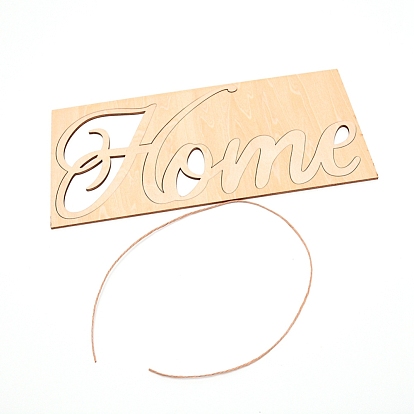 Wood Cutouts Ornaments, with Jute Twine, Hanging Decorations, for Party Gift Home Decoration, Home