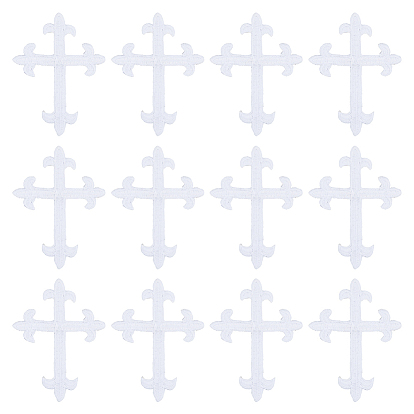 Крест флёри полиэстер вышивка утюгом на аппликации нашивка, швейные украшения