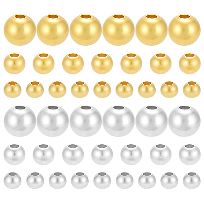 60 шт. 6 стили 925 круглые бусины из стерлингового серебра