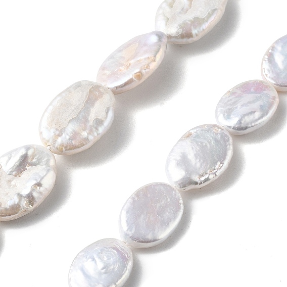 Натуральный жемчуг в стиле барокко кеши, культивированный пресноводный жемчуг, Плоско-овальные