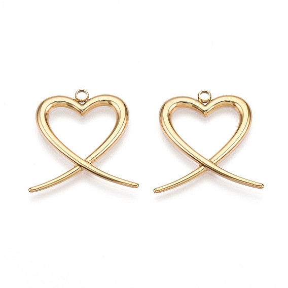 304 подвески из нержавеющей стали, ионное покрытие (ip), сердце прелести