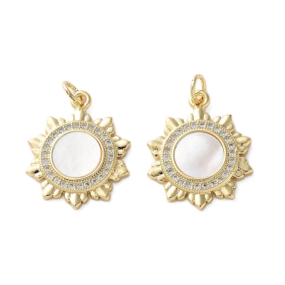 Латунные микро проложить кубического циркония подвески, с оболочкой, солнечные чары, стойки покрытие, прочное покрытие, без кадмия и без свинца, с целью перехода в кольце