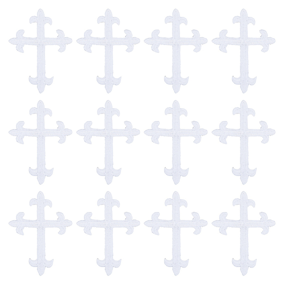 Крест флёри полиэстер вышивка утюгом на аппликации нашивка, швейные украшения