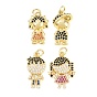 Латунные микро проложить кубического циркония подвески, без кадмия и без свинца, реальный 18 k позолоченный